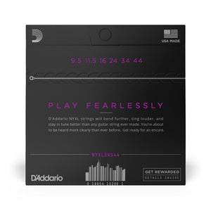 D'Addario NYXL09544 Nickel Wound Electric Strings, 95-44, Super Light Plus