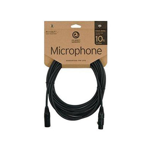D'Addario PW-CMIC-10 Classic Microphone Cable, XLR Male to XLR Female, 10 feet