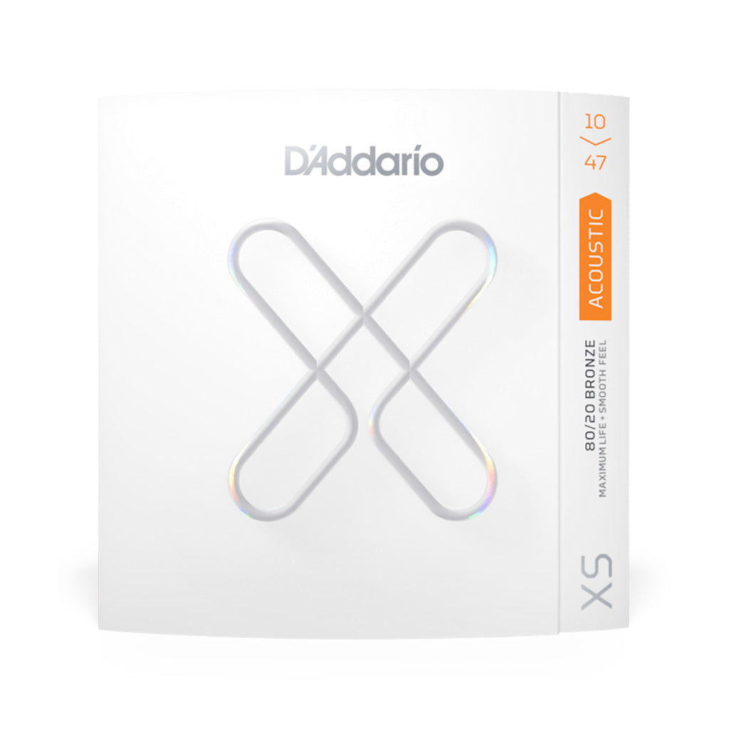 D'Addario XSABR1047 XS 80/20 Bronze Acoustic Guitar Strings, Extra Light, 10-47