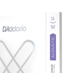D'Addario XSAPB1152 Phosphor Bronze Acoustic Guitar Strings, Custom Light, 11-52