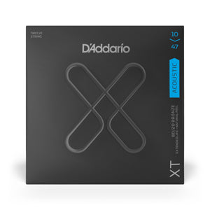 D'Addario XTABR1047-12 XT 80/20 12-String Acoustic Guitar Strings, Light, 10-47
