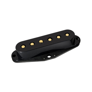 DiMarzio DP175BK+G True Velvet Neck Humbucker Guitar Pickup, Black, Gold Poles