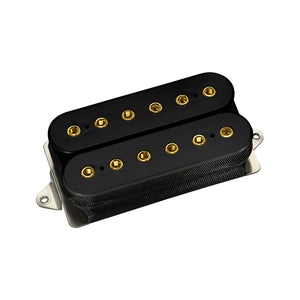 DiMarzio DP285FBK+G IGNO Bridge Humbucker Guitar Pickup, F-Spaced, Black, Gold Poles