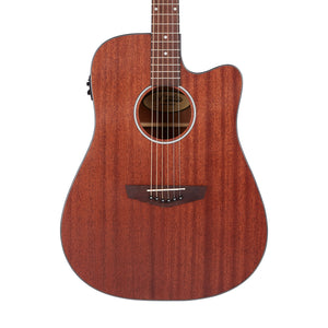 D'Angelico Premier Bowery LS Dreadnought Acoustic Guitar, Mahogany Satin