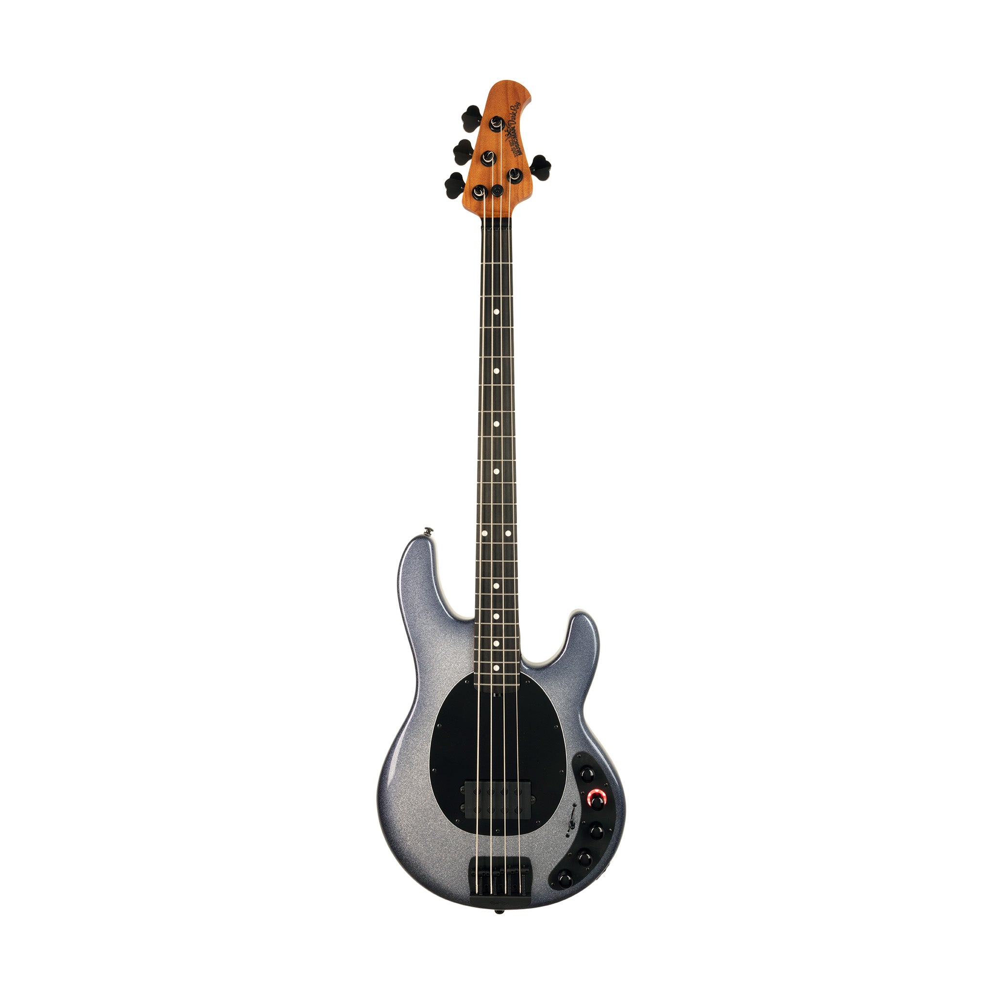 Ernie Ball Music Man Dark Ray Bass Guitar, Ebony FB, Starry Night