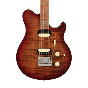 Ernie Ball Music Man Axis Super Sport Electric Guitar, Roasted Amber Flame