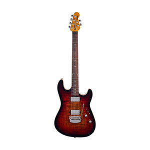Ernie Ball Music Man Sabre HH Electric Guitar, RW FB, Bougie Burst