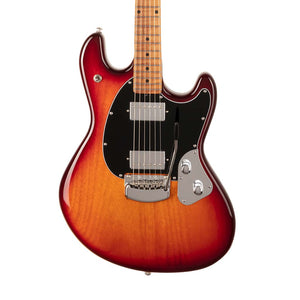 Ernie Ball Music Man StingRay HH Electric Guitar, Maple FB, Burnt Amber