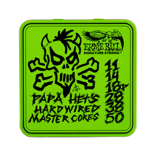 Ernie Ball P03821 Papa Hets Hardwired Master Core Signature Electric Guitar Strings, 11-50, 3-Pack
