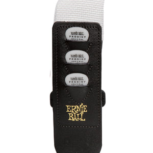 Ernie Ball Pickholder Guitar Strap, White