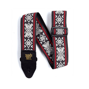 Ernie Ball Jacquard Guitar Strap, Blackjack Red
