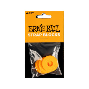 Ernie Ball Rubber Strap Blocks, 4-Pack, Orange