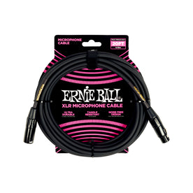 Ernie Ball 20FT Male to Female XLR Microphone Cable, Black