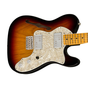 Fender American Vintage II 72 Telecaster Thinline Electric Guitar, Maple FB, 3-Tone Sunburst