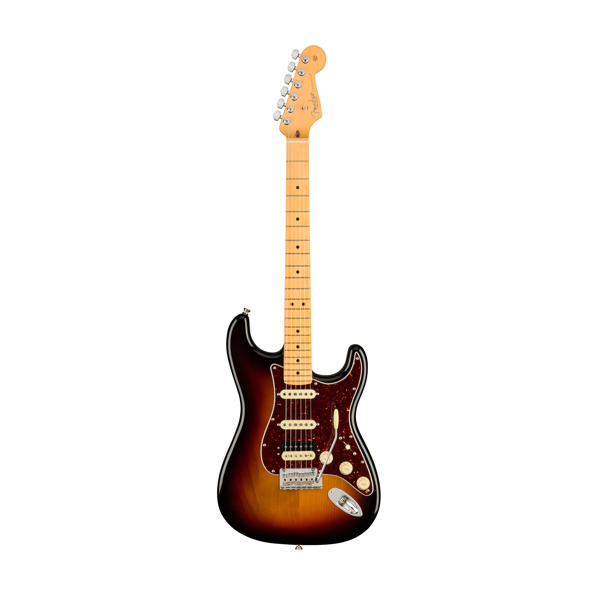 Fender American Professional II HSS Stratocaster Electric Guitar, Maple FB, 3-Tone Sunburst