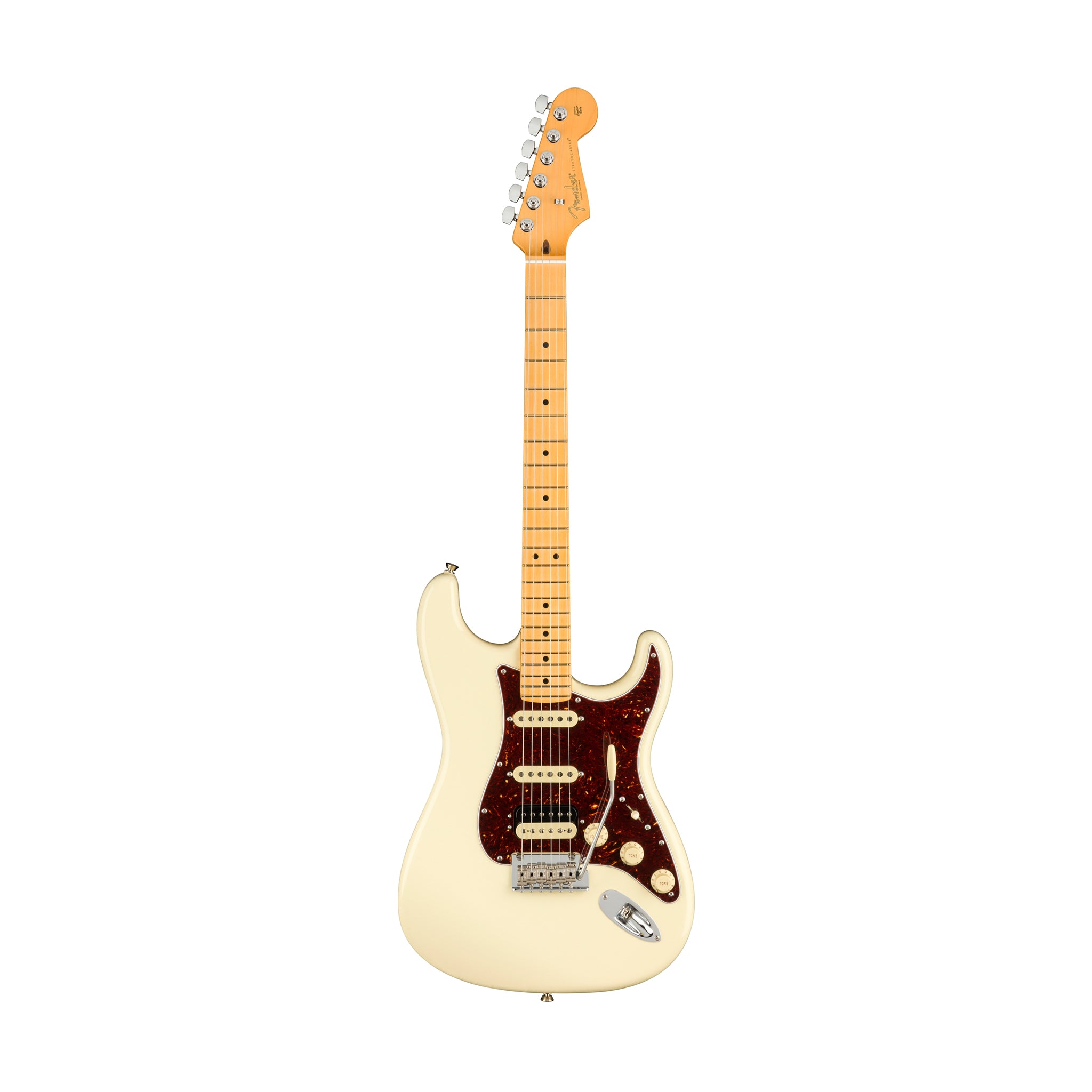 Fender American Professional II HSS Stratocaster Electric Guitar, Maple FB, Olympic White