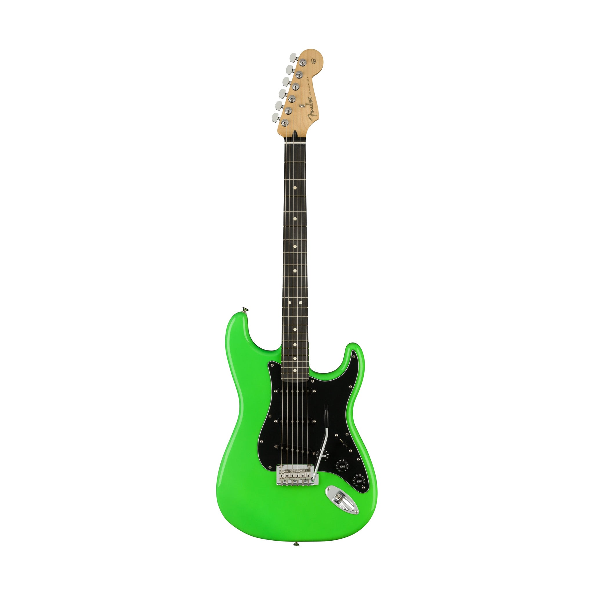 Fender Limited Edition Player Stratocaster Electric Guitar, Ebony FB, Neon Green