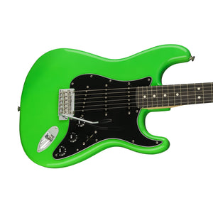 Fender Limited Edition Player Stratocaster Electric Guitar, Ebony FB, Neon Green