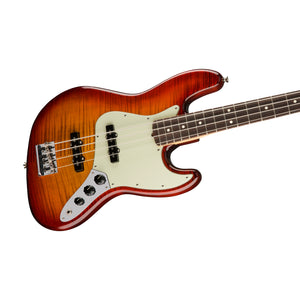 Fender Ltd Ed American Professional FMT Jazz Bass Guitar, RW FB, Aged Cherry Burst
