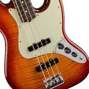 Fender Ltd Ed American Professional FMT Jazz Bass Guitar, RW FB, Aged Cherry Burst