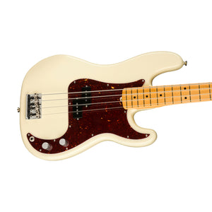 Fender American Professional II Precision Bass Electric Guitar, Maple FB, Olympic White