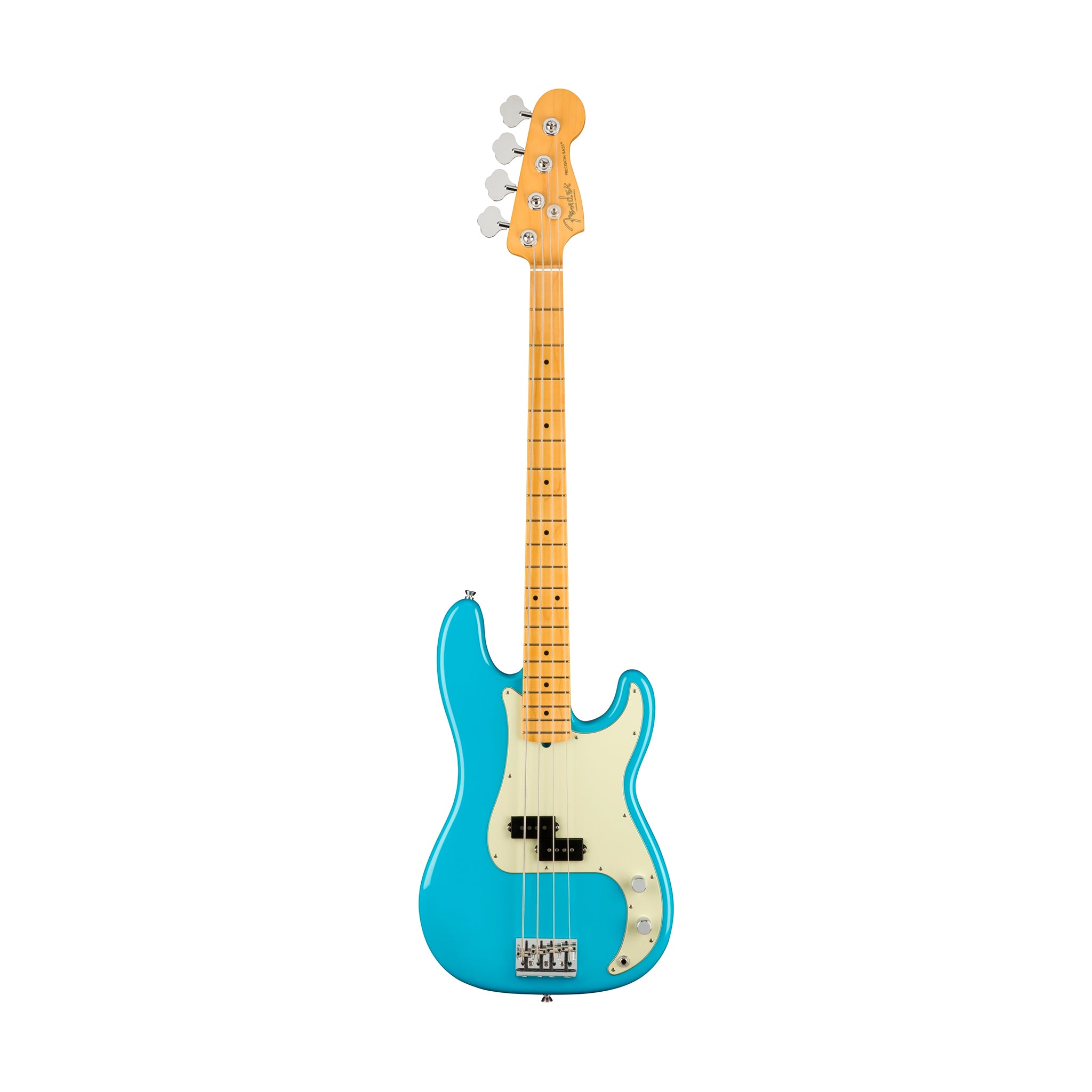 Fender American Professional II Precision Bass Electric Guitar, Maple FB, Miami Blue