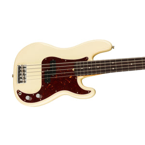 Fender American Professional II Precision Bass V Electric Guitar, RW FB, Olympic White