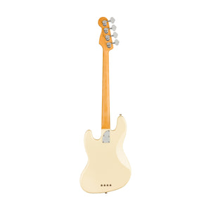 Fender American Professional II Jazz Bass Electric Guitar, Maple FB, Olympic White