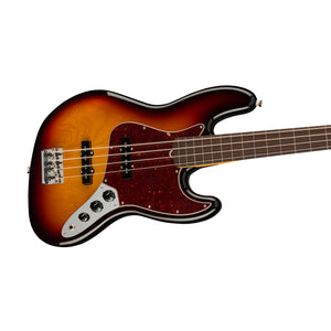 Fender American Professional II Fretless Jazz Bass Electric Guitar, RW FB, 3-Tone Sunburst