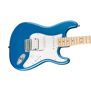 Squier Affinity Series HSS Stratocaster Guitar Pack, Maple FB, Lake Placid Blue, 230V, UK