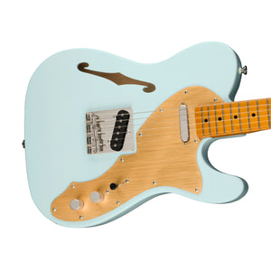 Squier FSR Classic Vibe 60s Telecaster Thinline Electric Guitar, Maple FB, Sonic Blue
