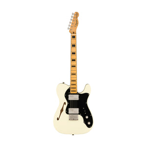Squier FSR Classic Vibe 70s Telecaster Thinline Electric Guitar, Olympic White