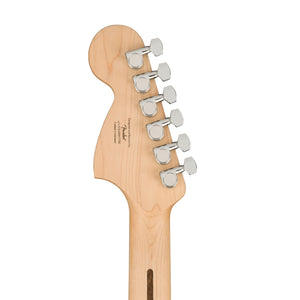 Squier FSR Affinity Series Stratocaster QMT Electric Guitar, Laurel FB, Crimson Red Transparent