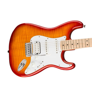 Squier Affinity Series HSS Stratocaster FMT Electric Guitar, Maple FB, Sienna Sunburst