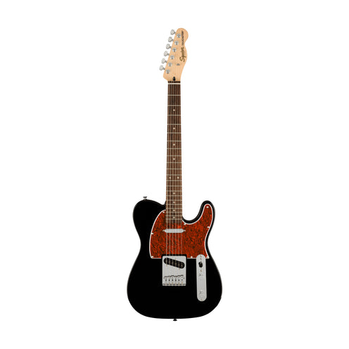 Squier FSR Affinity Series Telecaster Electric Guitar w/Tortoiseshell Pickguard, Laurel FB, Black