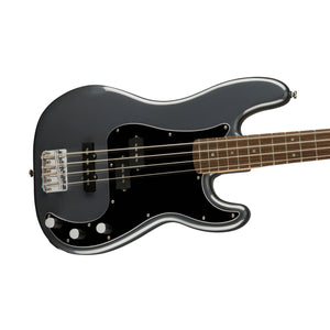 Squier Affinity Series Precision PJ Bass Guitar, Laurel FB, Charcoal Frost Metallic