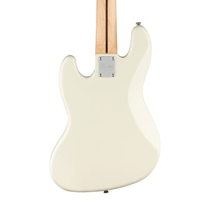 Squier Affinity Series Jazz Bass V 5-String Electric Bass Guitar, Maple FB, Olympic White