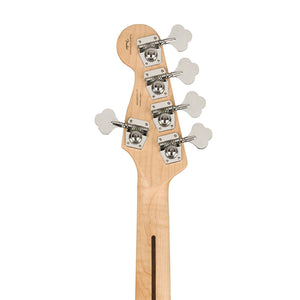 Squier Affinity Series Jazz Bass V 5-String Electric Bass Guitar, Maple FB, Olympic White