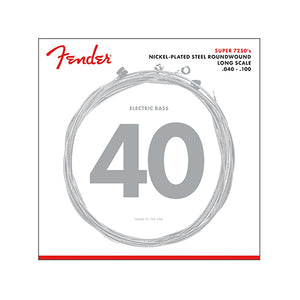 Fender 7250L Nickel Plated Steel Roundwound Long Scale Bass Guitar Strings, 40-100