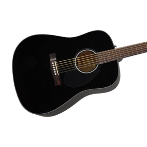 Fender CD-60S Dreadnought Acoustic Guitar, Walnut FB, Black
