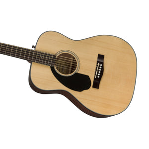 Fender CC-60S Concert Left-Handed Acoustic Guitar, Walnut FB, Natural
