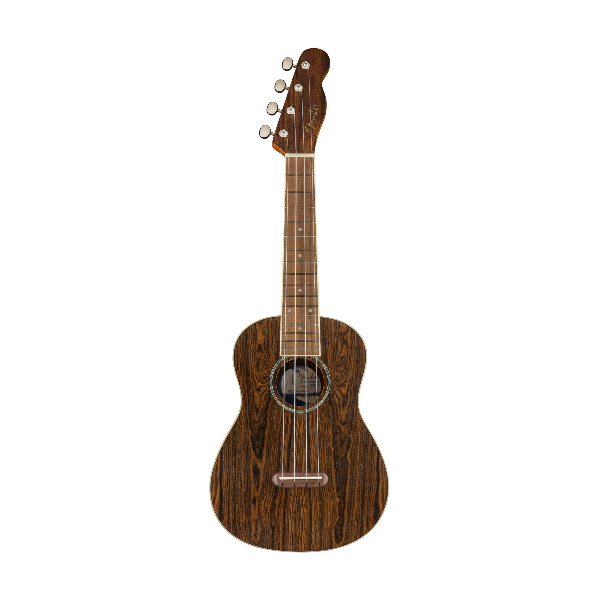 Fender Zuma Exotic Concert Ukulele, Walnut FB, Bocote