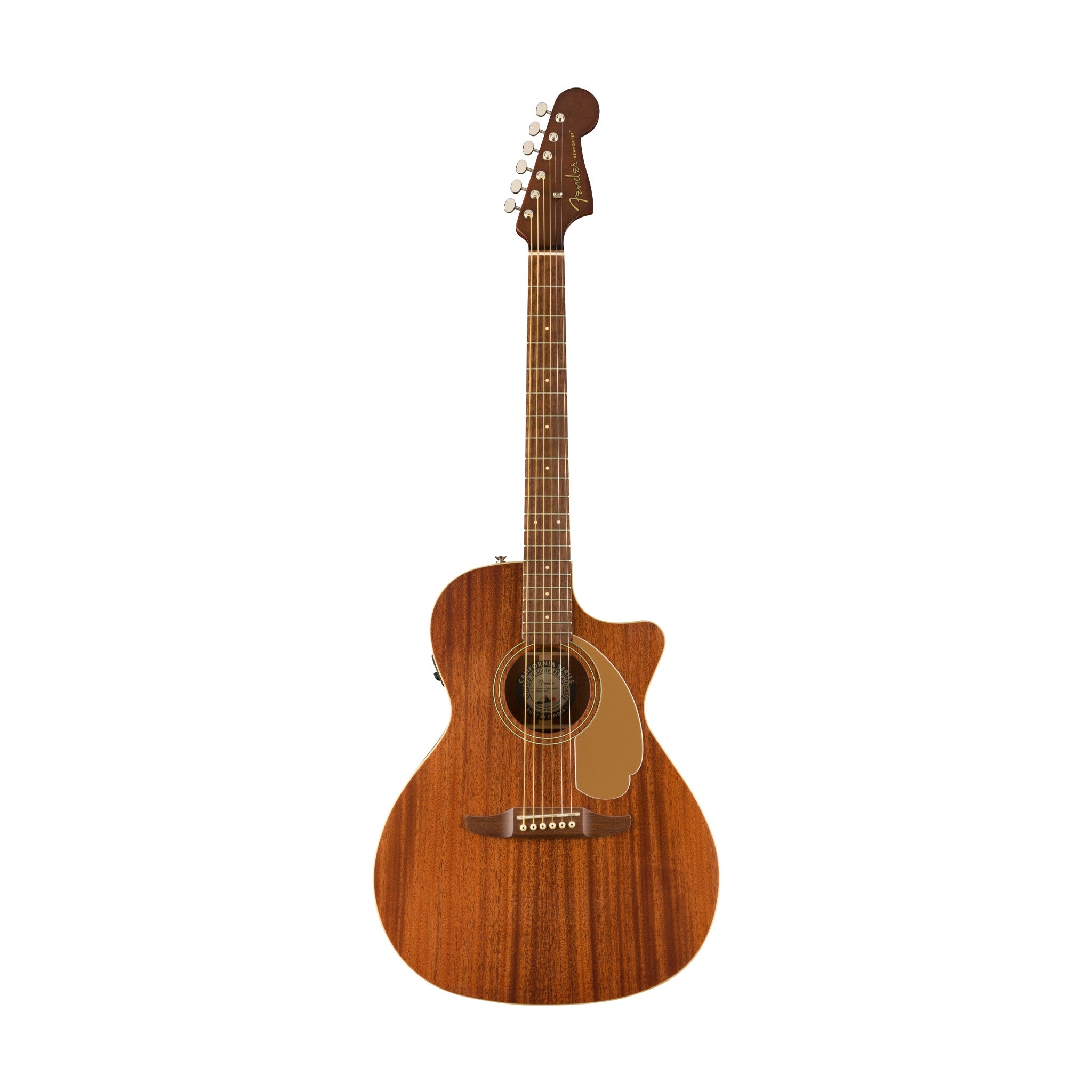 Fender FSR California Newporter Player Medium-Sized Acoustic Guitar, Walnut FB, All-Mahogany
