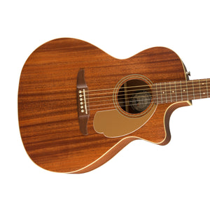 Fender FSR California Newporter Player Medium-Sized Acoustic Guitar, Walnut FB, All-Mahogany