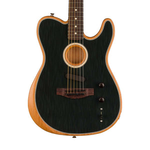 Fender Acoustasonic Player Telecaster Electric Guitar, Brushed Black