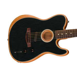 Fender Acoustasonic Player Telecaster Electric Guitar, Brushed Black