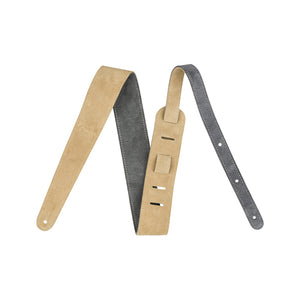 Fender 2inch Reversible Suede Guitar Strap, Gray/Tan