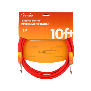 Fender Ombre Series Instrument Cable, 10 ft Straight/Straight, Tequila Sunrise