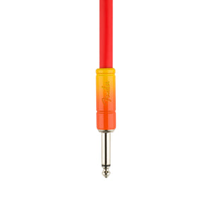 Fender Ombre Series Instrument Cable, 10 ft Straight/Straight, Tequila Sunrise