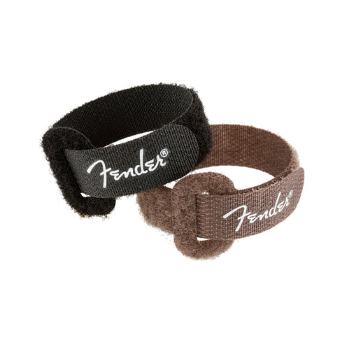Fender Cable Ties, 2-pack, Black and Brown, 7inch